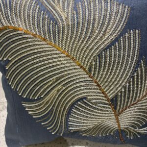 luxury blue embroidery set of -2