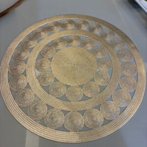 Gilded Medallion Braided Table Mats (Set of 6)