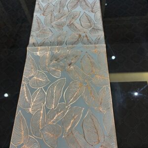 Modern Leaf Design Gold Table Runner for Stylish Dining