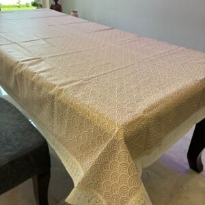 Luxury Beige Dining Table Mat | Elegant Waterproof