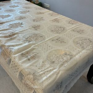 Royal Lace Waterproof Table Mat - Heavy-Duty PVC Dining Table Cover